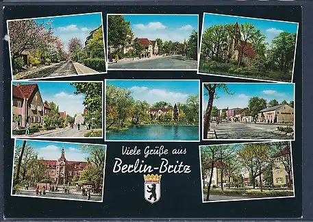 AK Viele Grüße aus Berlin Britz 8.Ansichten 1970