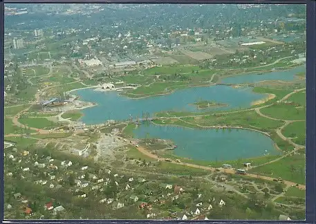 AK Erholungspark der Bundesgartenschau Berlin 1985  Kernbereich mit See ( Miller), nicht gelaufen