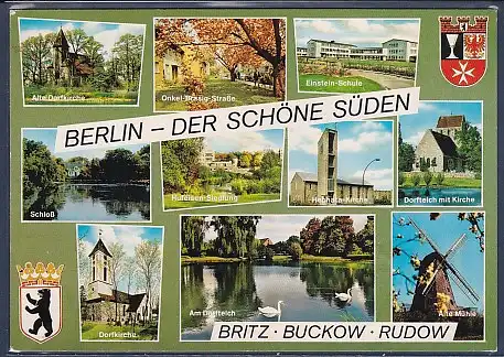 AK Berlin Der Schöne Süden Britz-Buckow-Rudow 10.Ansichten 1990