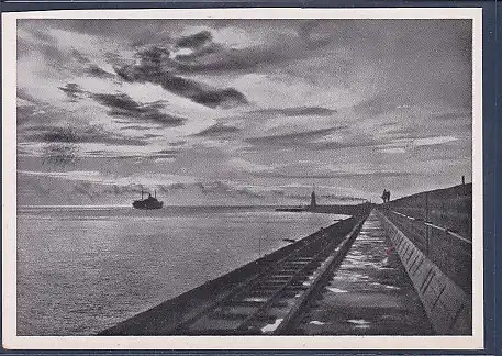 AK Pillau Einfahrt in den Hafen 1960