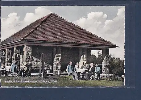 AK Ausflugslokal Schwedenschanze i. Teutbg. Wald 1963