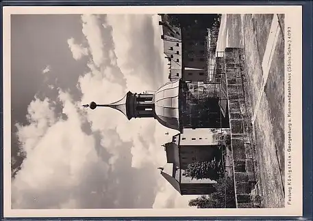 AK Festung Königstein Georgenburg u. Kommandantenhaus 4093 1966