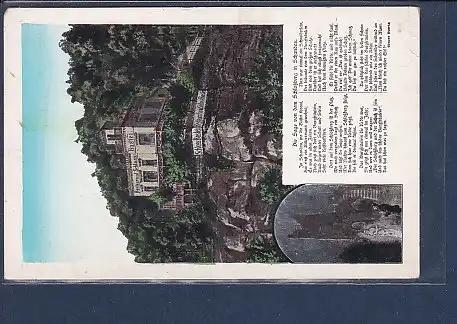AK Die Sage von dem Schloßberg in Schandau  Restaurant Schloss Bastei 1920