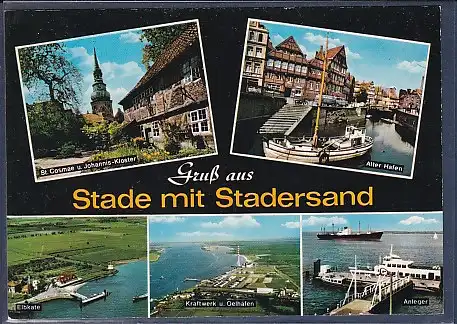 AK Gruß aus Stade mit Stadersand 5.Ansichten Kraftwerk 1975