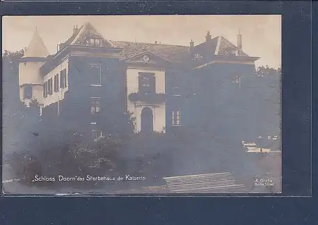 AK Schloß Doorn das Sterbehaus der Kaiserin 1920