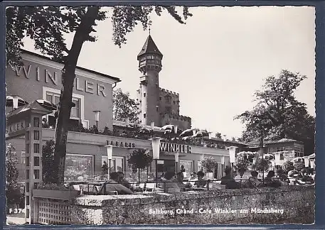 AK Salzburg Grand-Cafe Winkler am Mönchsberg 1960