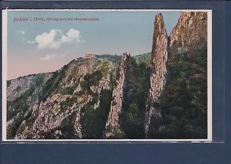 AK Bodetal i. Harz Hirschgrund mit Hexentanzplatz 1920