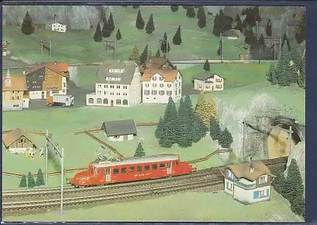 AK Modelleisenbahn TT-Gemeinschaftsanlage Gotthardbahn der Gruppe VEM/Medi in der AG Friedrich List 1989