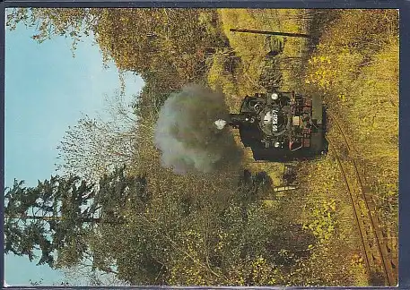 AK Schmalspurbahn Wolkenstein - Jöhstadt Auf der Strecke zwischen Steinbach und Schmalzgrube 1986