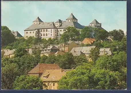 AK Augustusburg ( Kr.Flöha) Blick von Osten auf Schloß und Stadt 1986