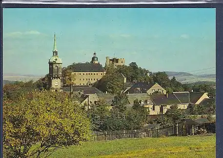 AK Frauenstein ( Kr. Brand Erbisdorf) Blick auf Schloß und Burgruine 1986