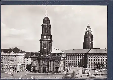 AK Dresden Kreuzkirche und Rathaus 1981