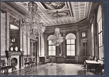 AK Schloss auf der Pfaueninsel Großer Saal 1960