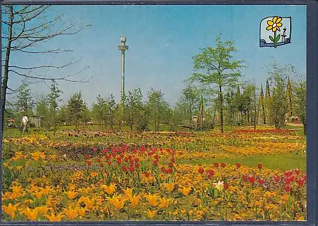 AK Bundesgartenschau Berlin 1985 Blick auf Aussichtsturm und Rhizomatische Brücke