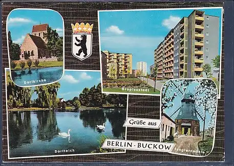 AK Grüße aus Berlin Buckow 4.Ansichten Jungfernmühle 1970