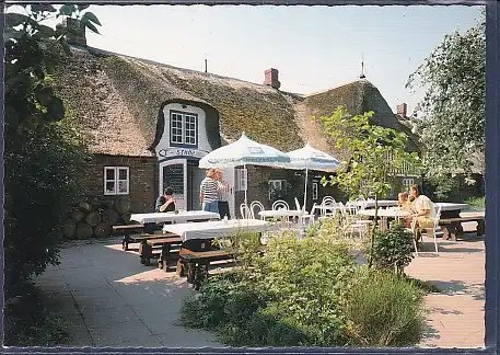 AK Hallig Hooge Die Königin der Halligen Die T Stube auf der Hanswarft 1990