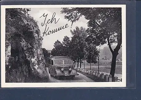AK Ich komme! Bus 1950