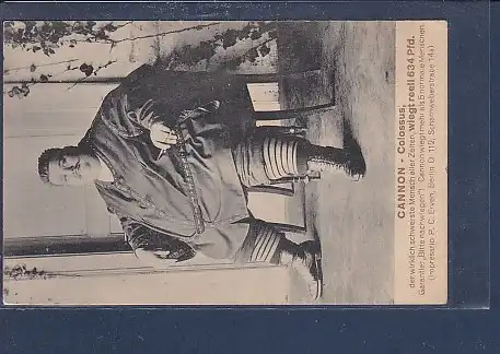 AK Cannon - Colossus der wirklich schwerste Mensch aller Zeiten wiegt reell 634 Pfd. 1920