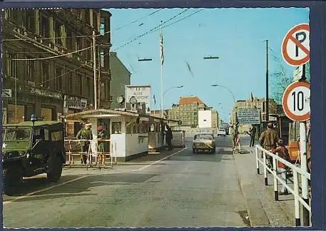 AK Berlin Ausländerübergang ( Checkpoint) an der Friedrichstraße 1974