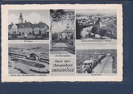 AK Gruss aus Ostseebad Swinemünde 5.Ansichten Seebrücke 1930