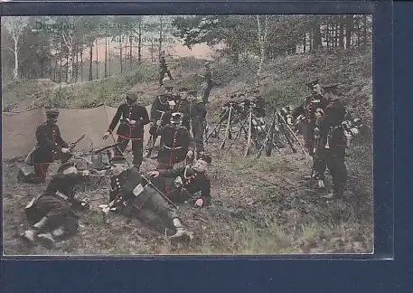 AK Dresden Kgl. Sächs. Schützen  Auf Feldwache 1907