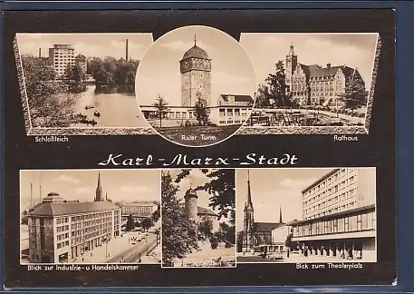 AK Karl Marx Stadt 6.Ansichten Roter Turm 1963