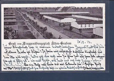 AK Gruß vom Truppenübungsplatz Alten Grabow 1903