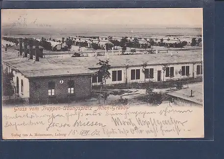 AK Gruss vom Truppen Übungsplatz Alten Grabow 1903