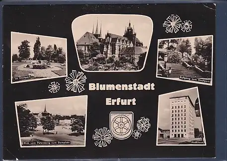 AK Blumenstadt Erfurt 5.Ansichten Hochhaus 1964