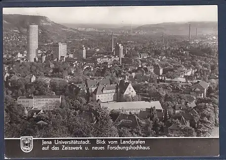 AK Jena Universitätsstadt Blick vom Landgrafen auf das Zeisswerk 1972