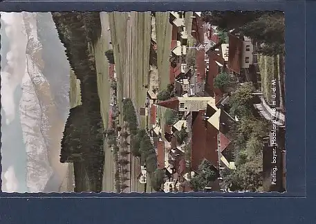 AK Peiting bayer. Hochland Blick gegen das Wettersteingebirge 1960
