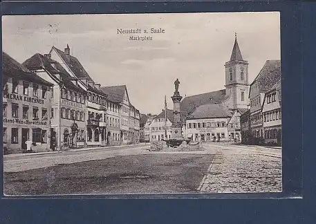 AK Neustadt a. Saale Marktplatz 1921