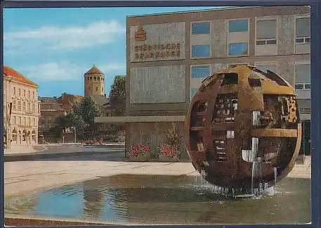 AK Bayreuth Blick vom Luitpoldplatz zum Schloßturm 1986