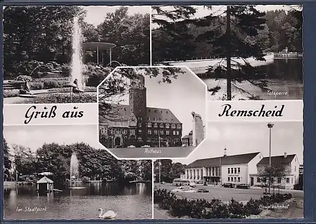 AK Gruß aus Remscheid 5.Ansichten Hauptbahnhof 1964