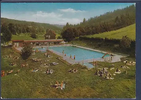 AK Höhenluftkurort Hammelbach im Odenwald Freibad 1973