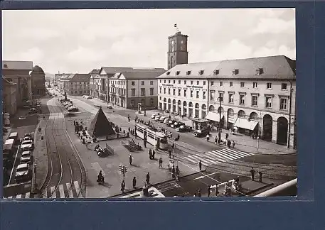 AK Karlsruhe Marktplatz mit Pyramide 1985