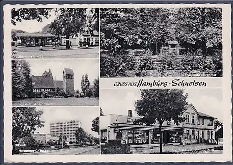 AK Gruss aus Hamburg-Schnelsen 5.Ansichten Ve-Ge Markt 1960