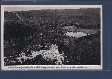 AK Original Fliegeraufnahme des Müggelturmes mit Blick auf den Teufelssee 1940