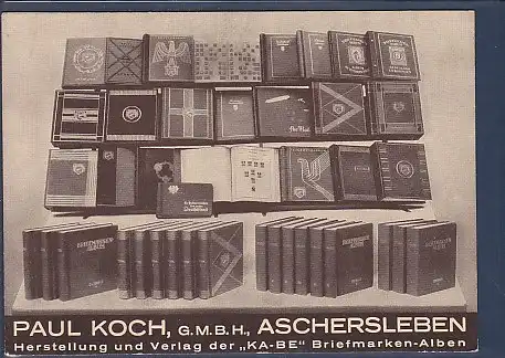 AK Paul Koch GMBH Aschersleben Herstellung und Verlag der KaBe Briefmarken Alben 1935