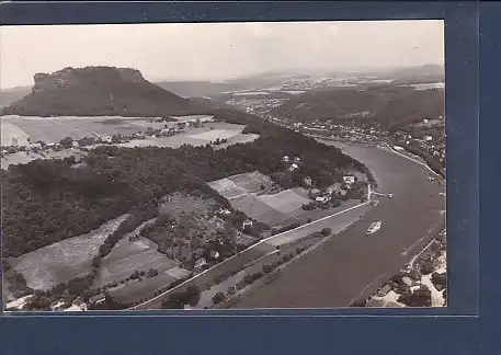 AK Festung Königstein Blick zum Lilienstein 1952