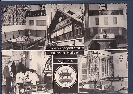AK Erzgebirgsgaststätte Hutzen Haisel Aue - Sa. 5.Ansichten 1962