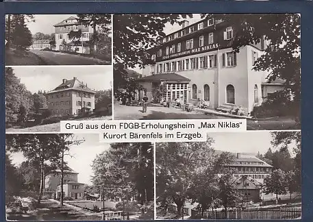 AK Gruß aus dem FDGB Erholungsheim Max Niklas Kurort Bärenfels im Erzgeb. 5.Ansichten 1977
