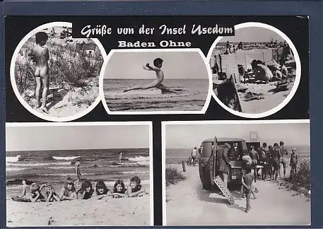 AK Grüße von der Insel Usedom Baden Ohne 5.Ansichten 1986