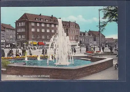 AK Bottrop i.W. Wasserspiele am Altmarkt 1965