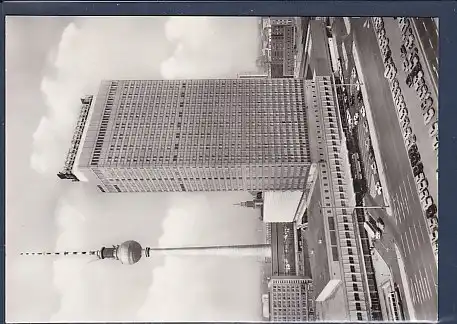 AK Berlin Interhotel Stadt berlin und UKW und Fernsehturm 1974