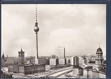 AK Berlin Blick zum Rathaus Fernseh und UKW Turm 1973