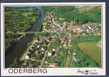 AK Oderberg / Barnim mit Alter Oder Oderberger See und Raddampfer Riesa 1994