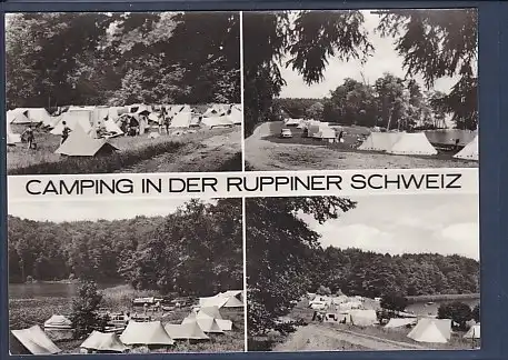 AK Camping in der Ruppiner Schweiz 4.Ansichten 1974