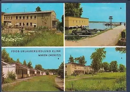 [Ansichtskarte] AK FDGB Urlaubersiedlung Klink Waren ( Müritz) 4.Ansichten 1973. 