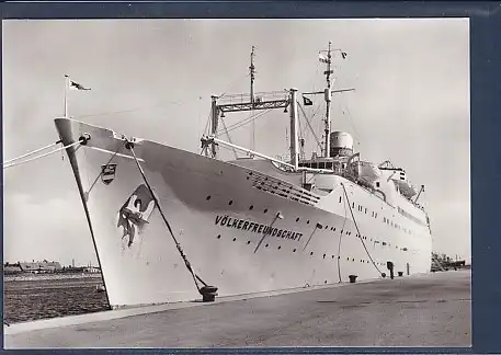 AK Rostock Warnemünde Urlauberschiff Völkerfreundschaft 1976
